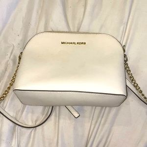 Michael Kors Offwhite and gold purse. Crossbody style. Like new
